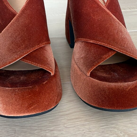 Ganni Velvet Slingback Sandals - Picture 3 of 5